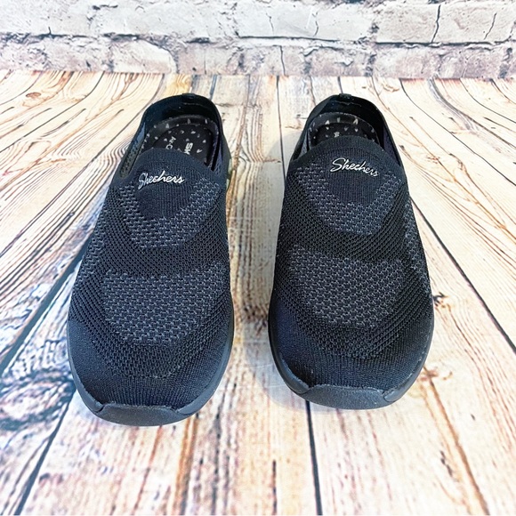 Skechers | black mesh slip on sneakers no laces memory foam footbed - Picture 2 of 8